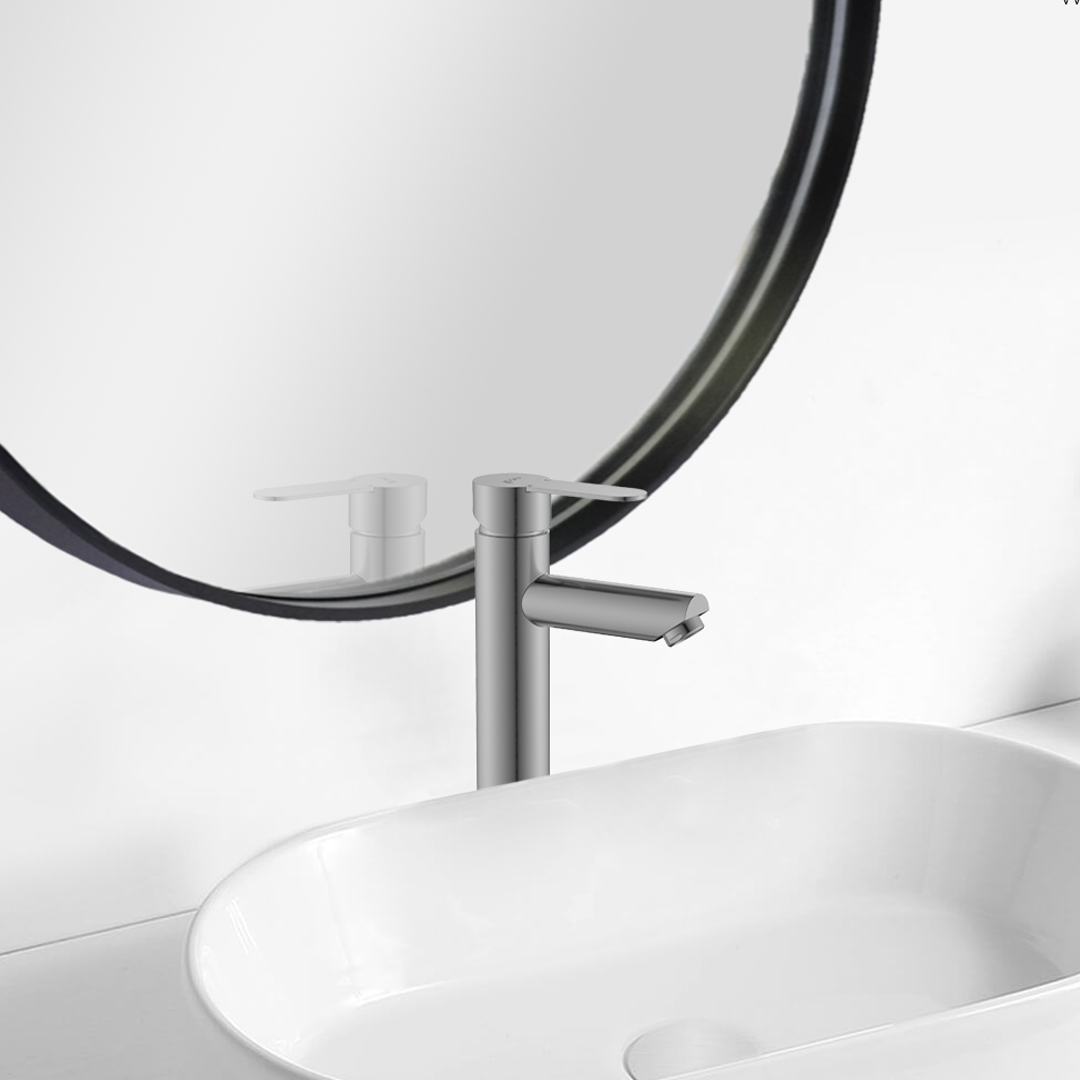 aquarius様 Tap Basin Mixer Extended Icon Aquarius Stainless Steel | Plumb-It