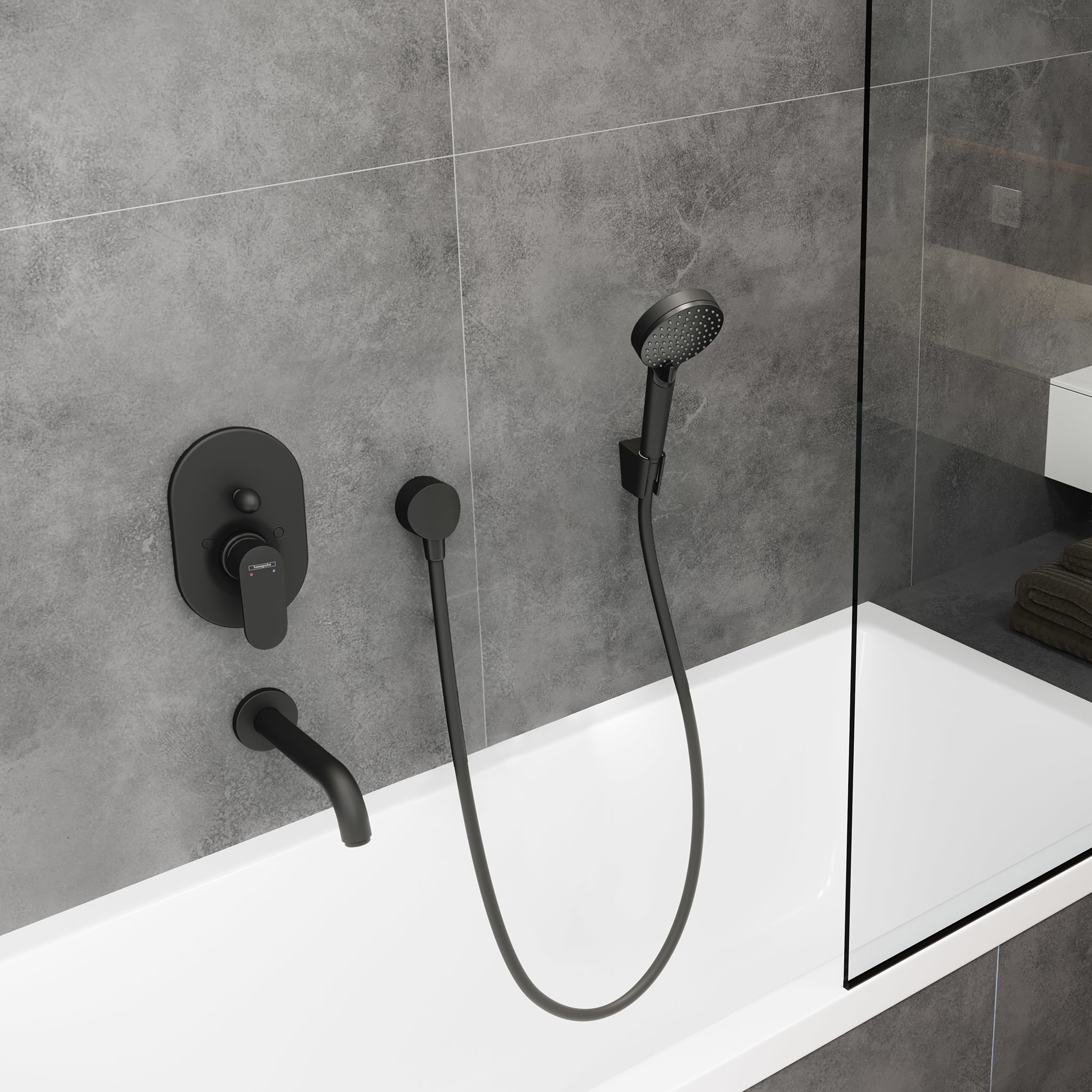 Tap Shower / Bath Diverter Mixer Hansgrohe Vernis Blend Finishing