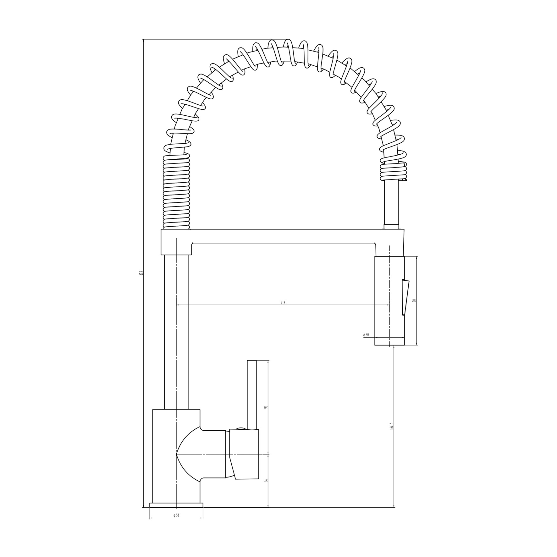 Tap Sink Mixer Deck Type Franke Cascade Professional V3 with Pull
