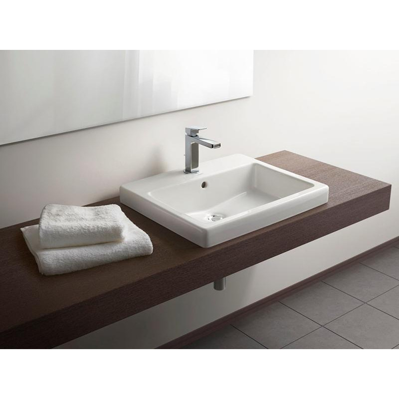 Basin Drop-In Duravit Vero Rectangular 550mmx465mm with Overflow