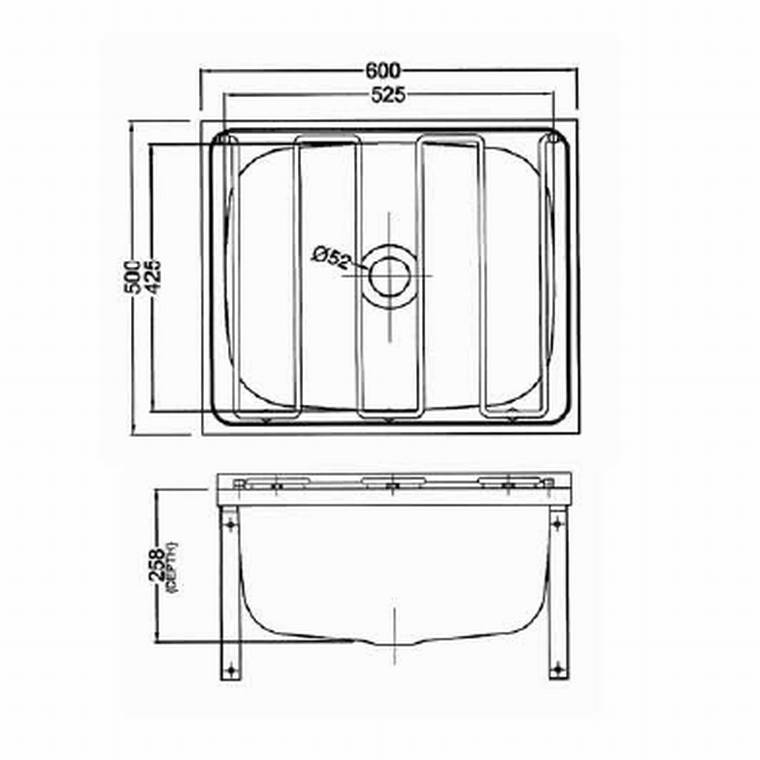 Franke LDS Drip/Cleaner Sink 600x500x258mm SS | Cape Plumbing
