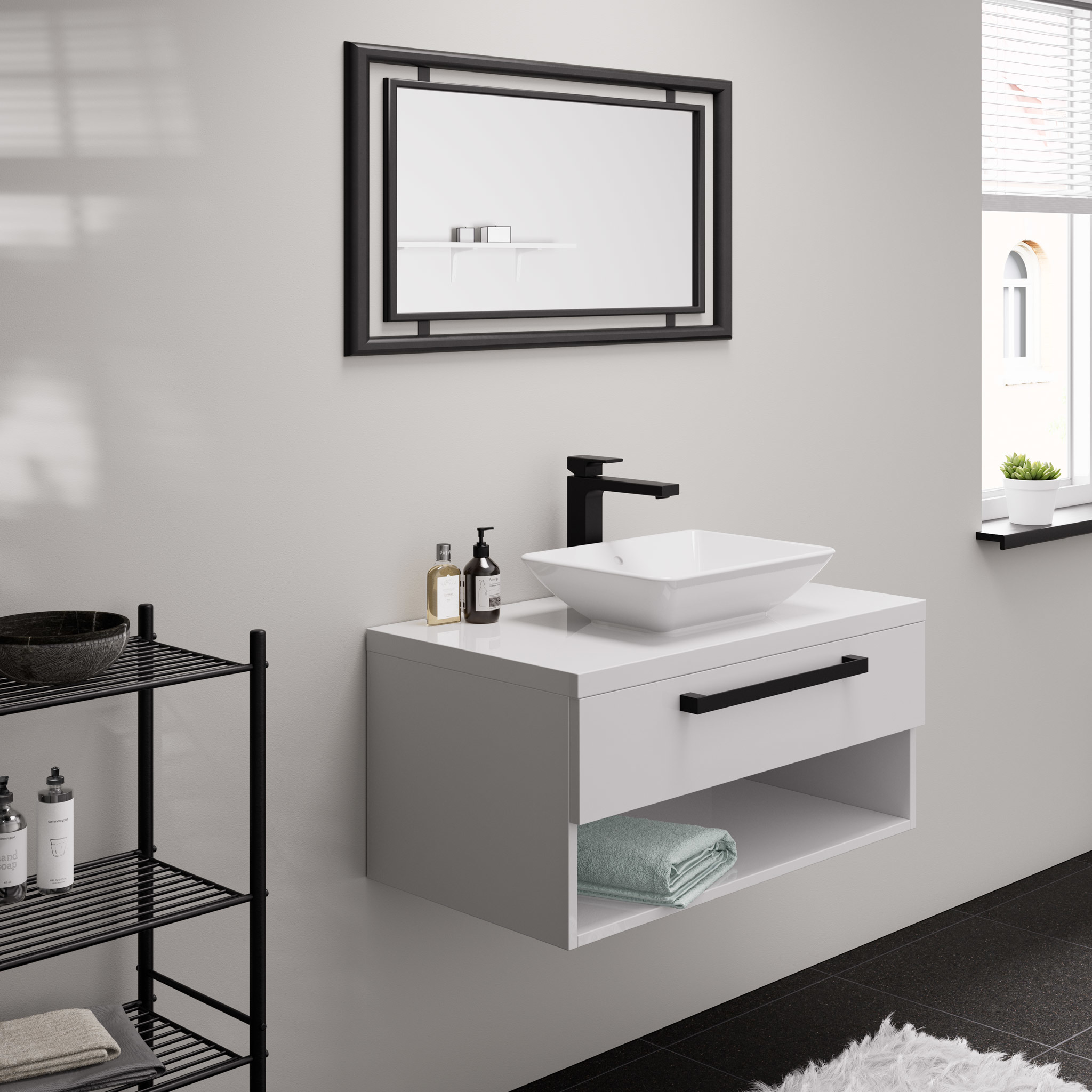 Tap Basin Mixer Extended Hansgrohe Vernis Shape 190 Matt Black
