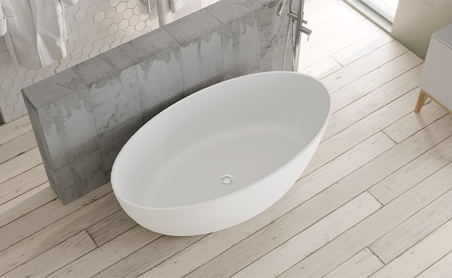 Bath Freestanding Oval Dado Sirene Gabriella 1500mmx800mmx465mm