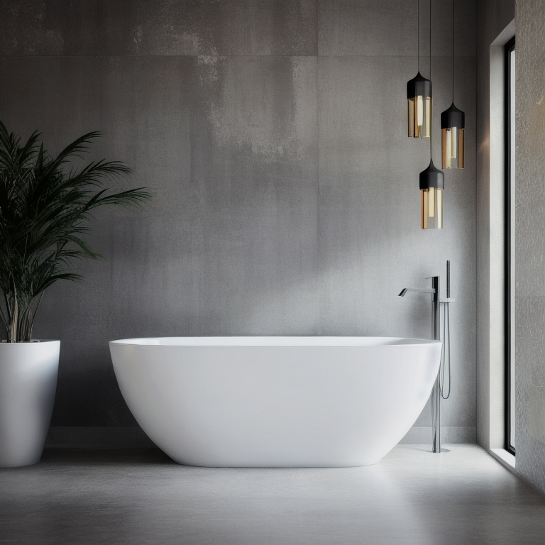 Bath Freestanding Oval Dadoacrylic Storm 1700mm (L) x 780mm (W) x