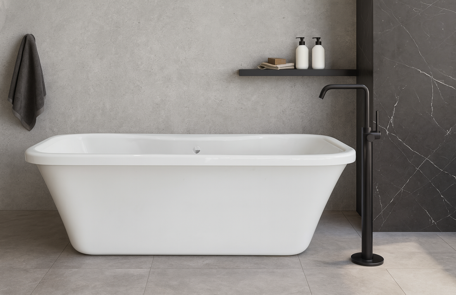 Bath Freestanding Rectangular Dadoacrylic Luangwa Skirted 1700mm