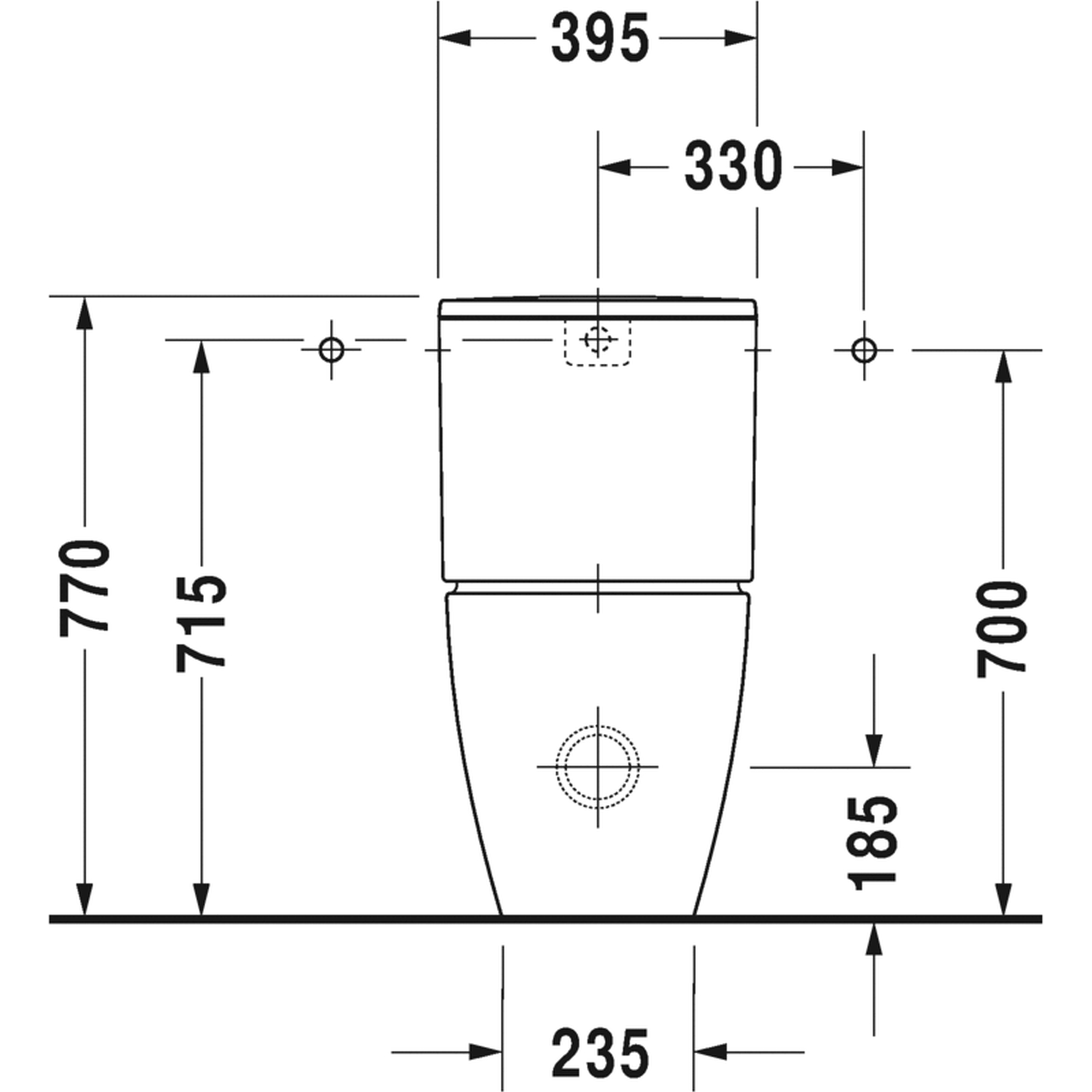 Toilet Close Coupled Duravit ME by Starck 370mmx650mm White Alpin