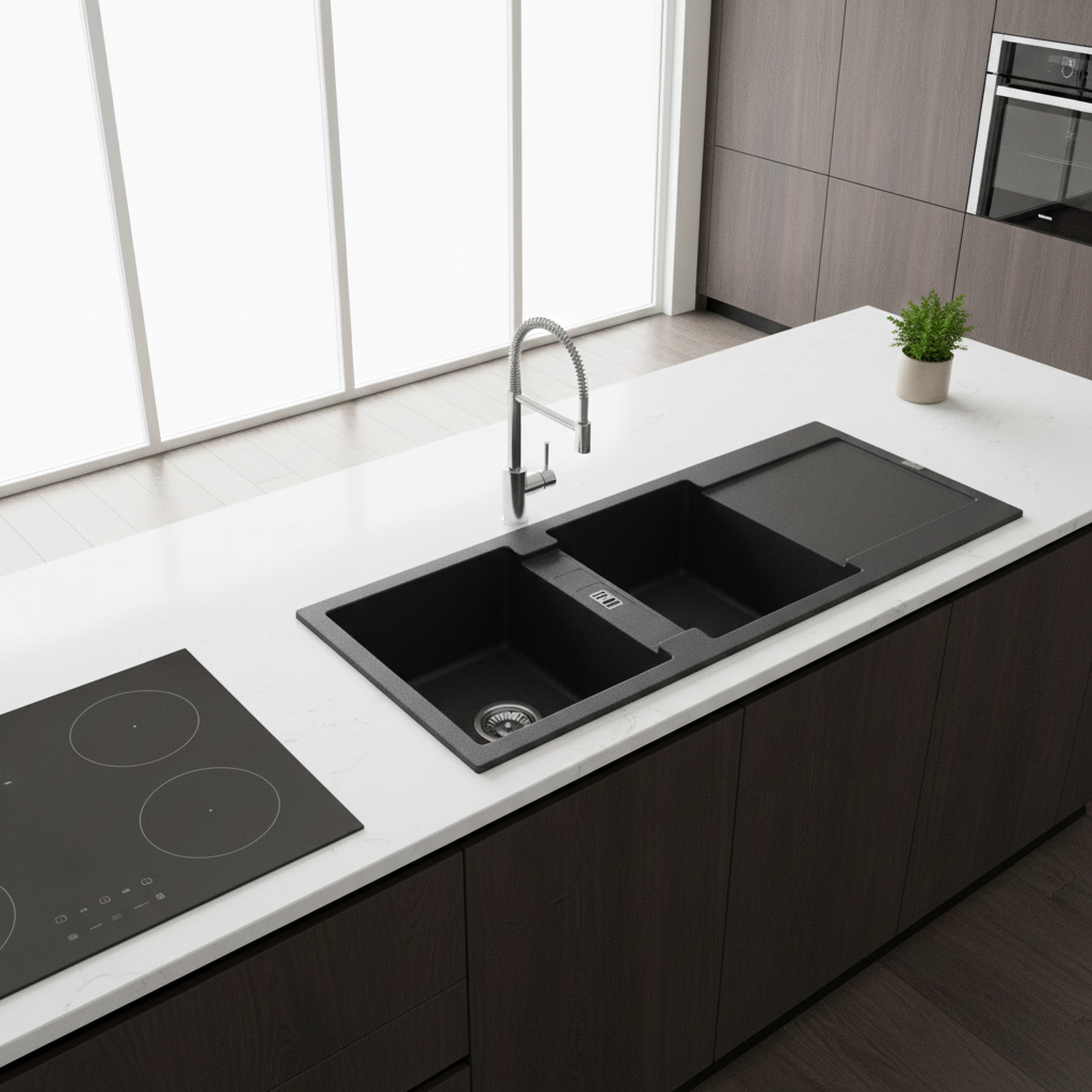 Maris Mrg621 Sink Double End Bowl 1160X500X200mm Onyx - Franke | OnTap