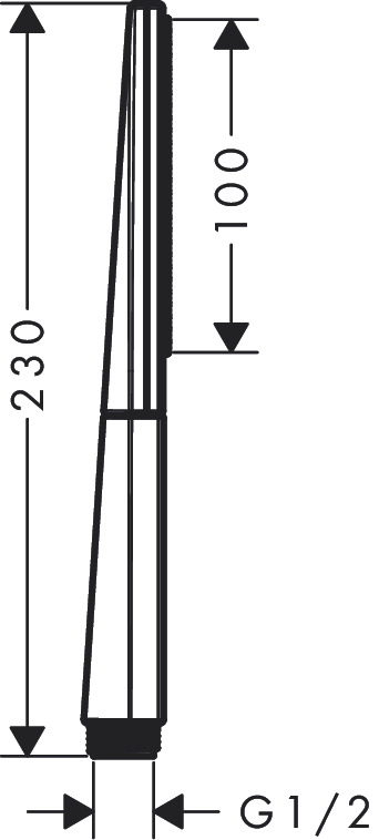Hand Shower Rainfinity 100 1 Jet Brushed Black Chrome | Plumb-It