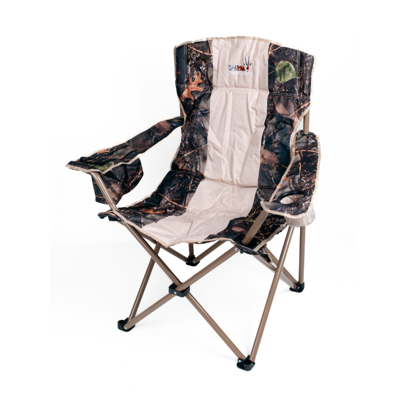 Wildebeest Padded Chair With Cooler Bag 150kg Camo Seagull Industries Pty Ltd