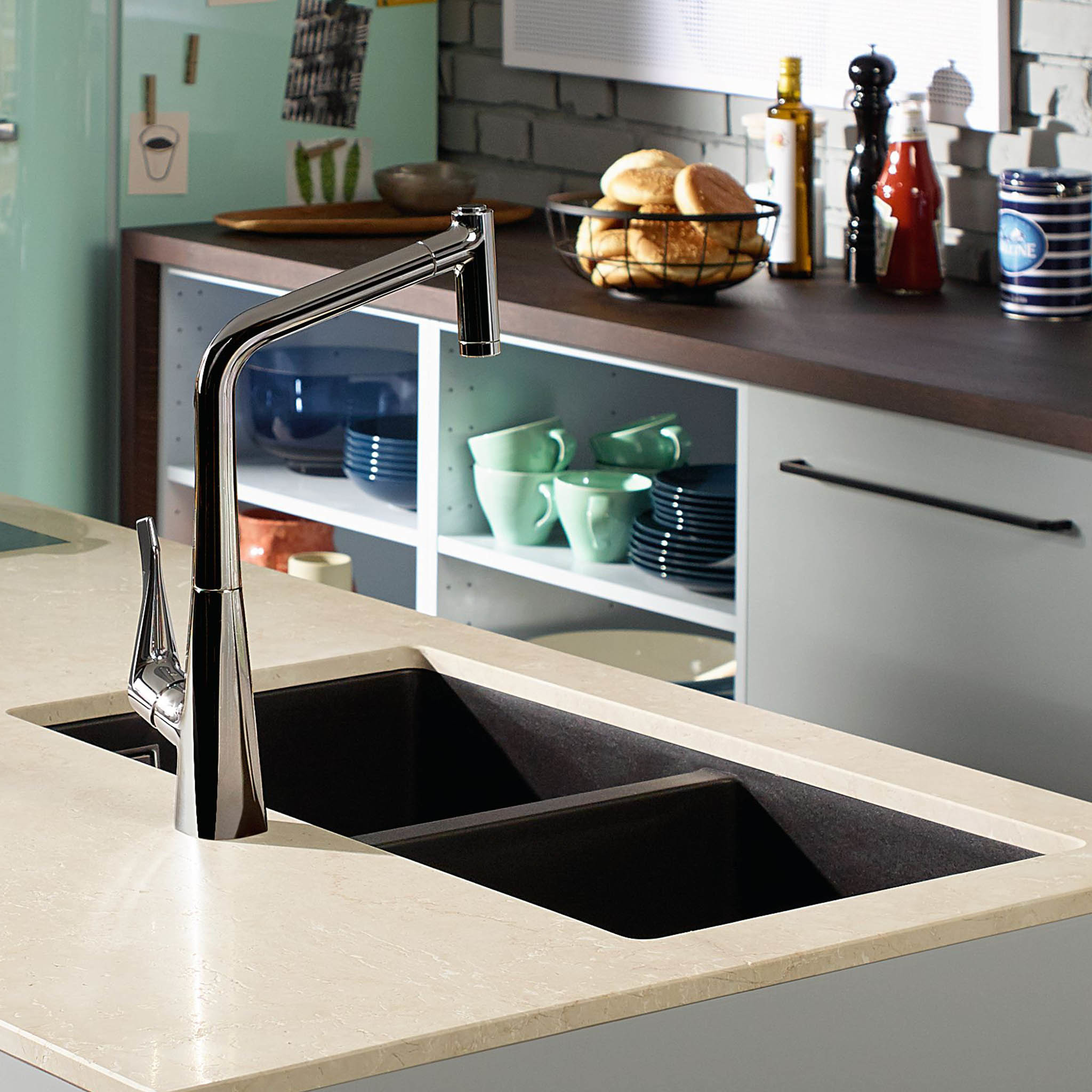 Sink Undermount Composite Hansgrohe S510-U770 Granite Double Bowl