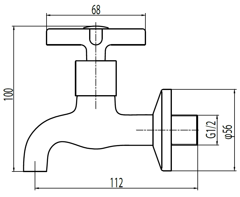 Plumline Moderna bib tap short body chrome plated 15mm | Plumblink ...