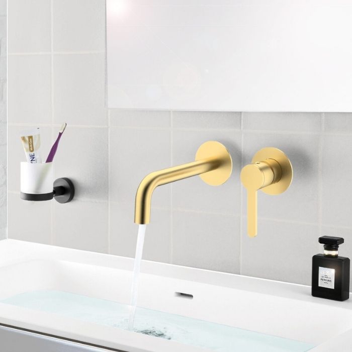 Tap Basin Mixer Wall Type Meissen Attivo Single Lever With 191mm