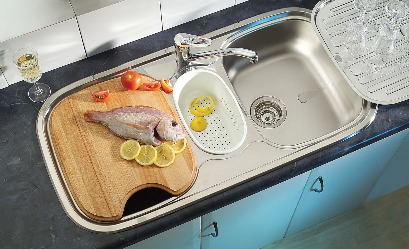 Sink Drop-In Stainless Steel Franke Quinline QLX 670 Double Bowl