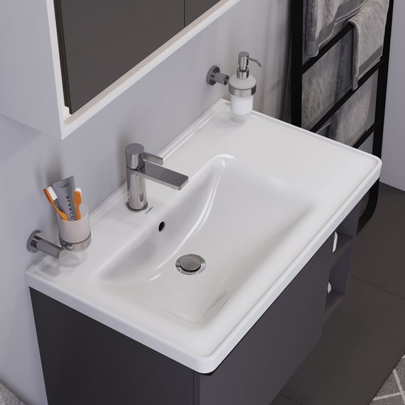 Basin Vanity Duravit D-Neo Rectangular 800mmx480mm Left Bowl with