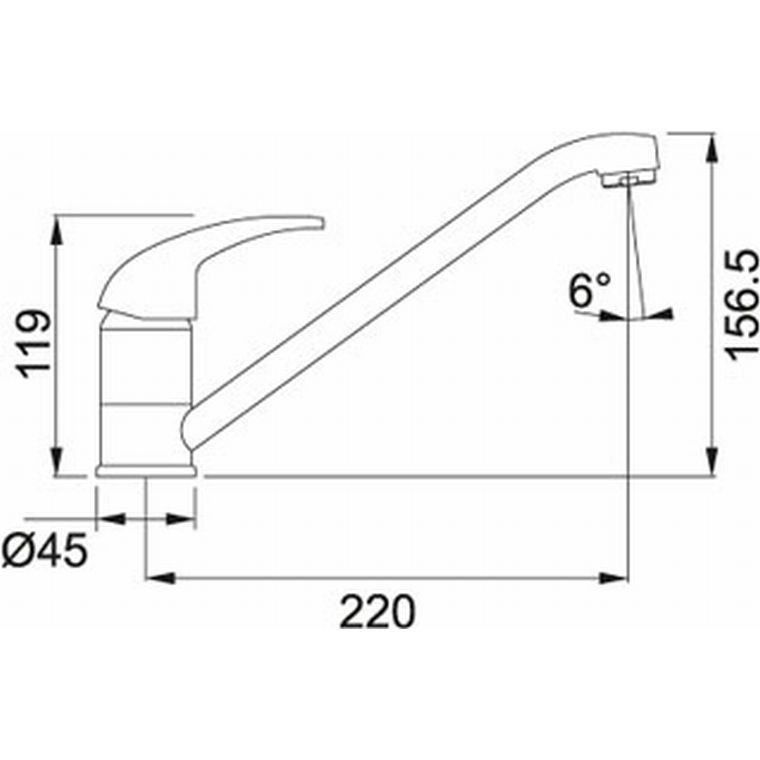 Projectline Single Lever Sink Mixer Chrome - Franke | OnTap