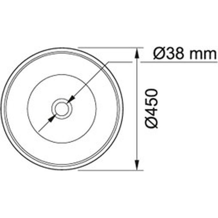 Franke Rondo Prep Bowl RDX61045 - 450mm diameter