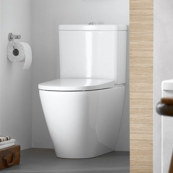 Toilet Close Coupled Duravit D-Neo Rimless 370mmx650mm White Alpin