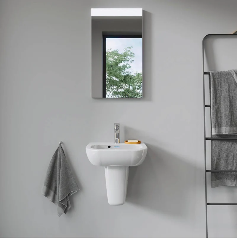 Basin Pedestal Duravit D-Code 215mmx225mm Siphon Cover White Alpin