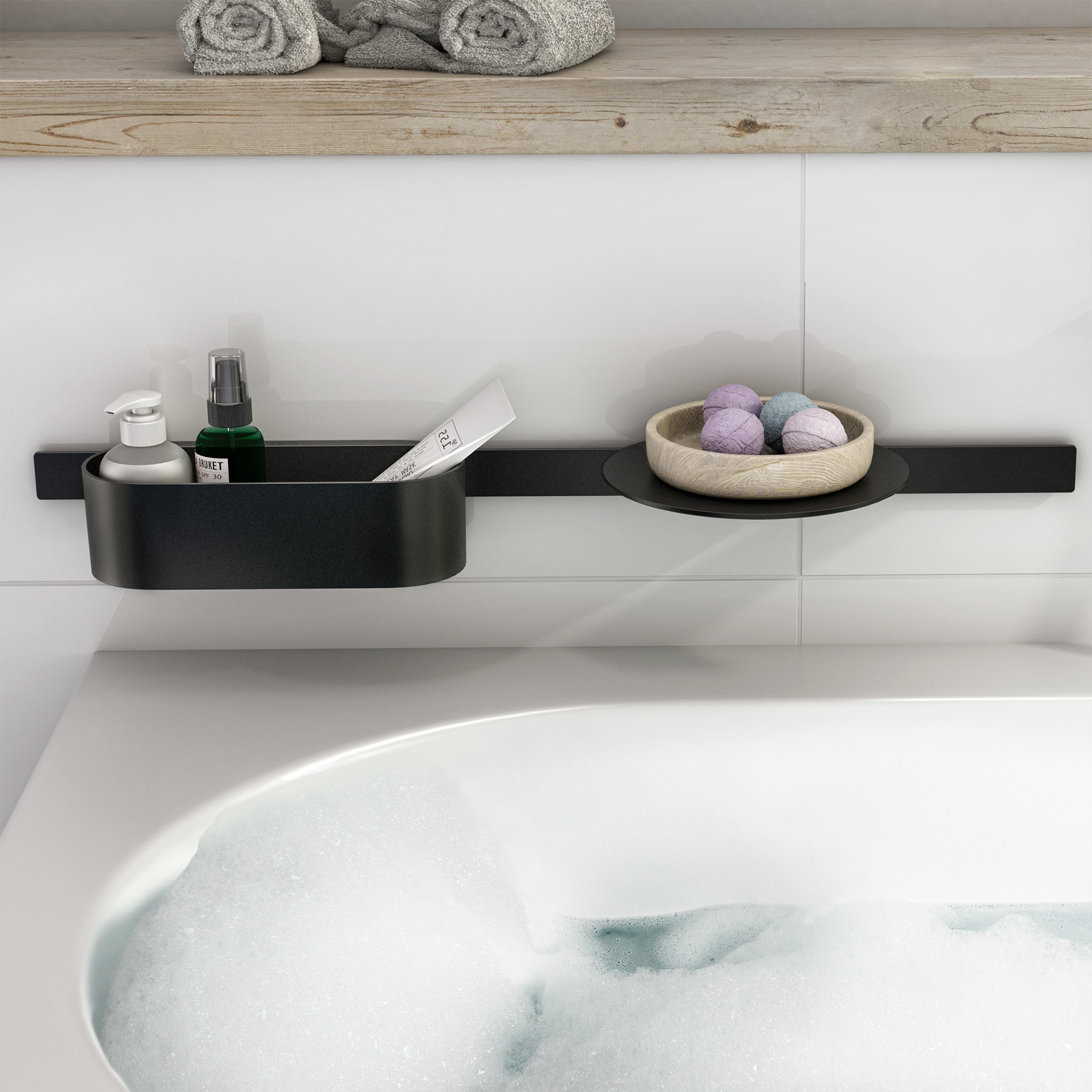 Bathroom Accessories Shelf Hansgrohe Wallstoris Matt Black