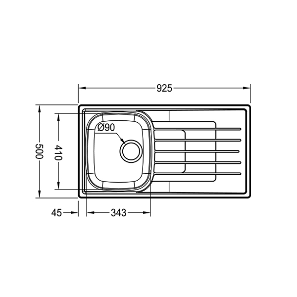 FRANKE CDX611 CASCADE SEB 925X500 1990032 | Plumblink - Plumbing