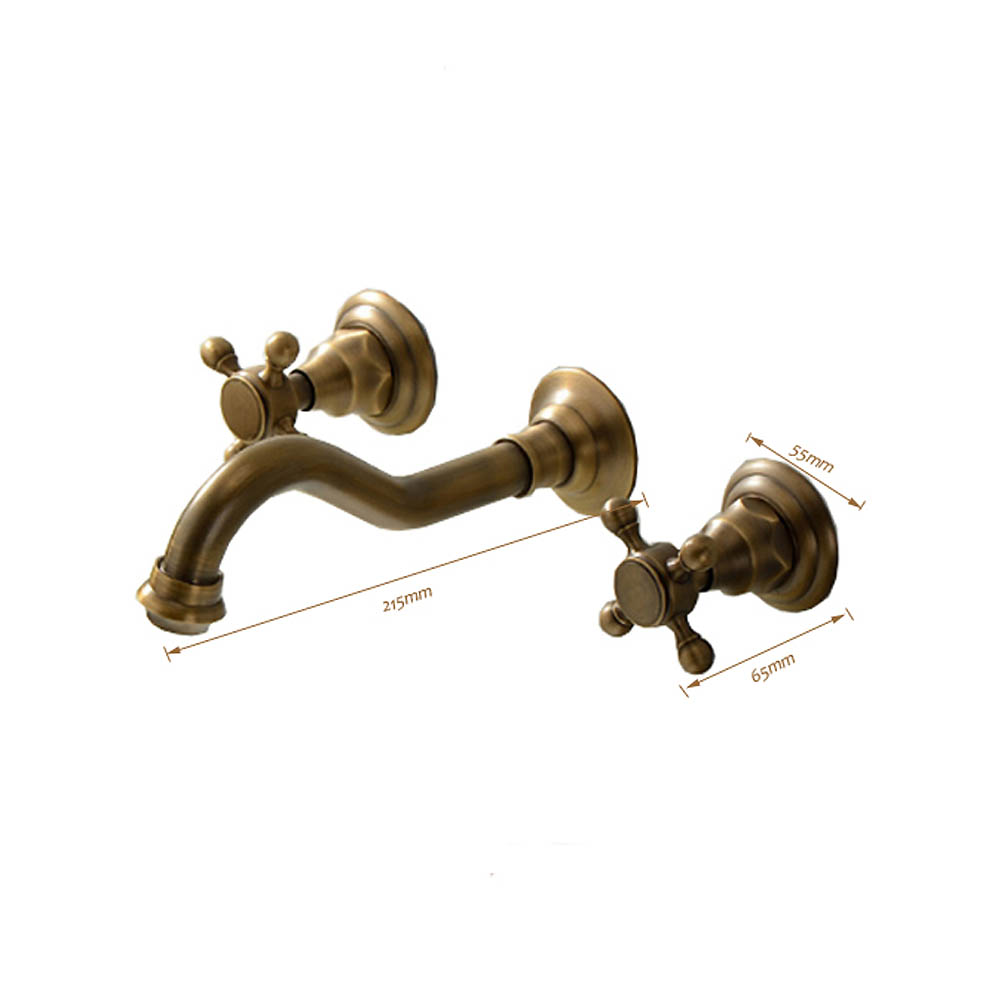 その他 two face solid brass Tap Basin Mixer Wall Type Trendy Cuivre Classic Two-Handle with