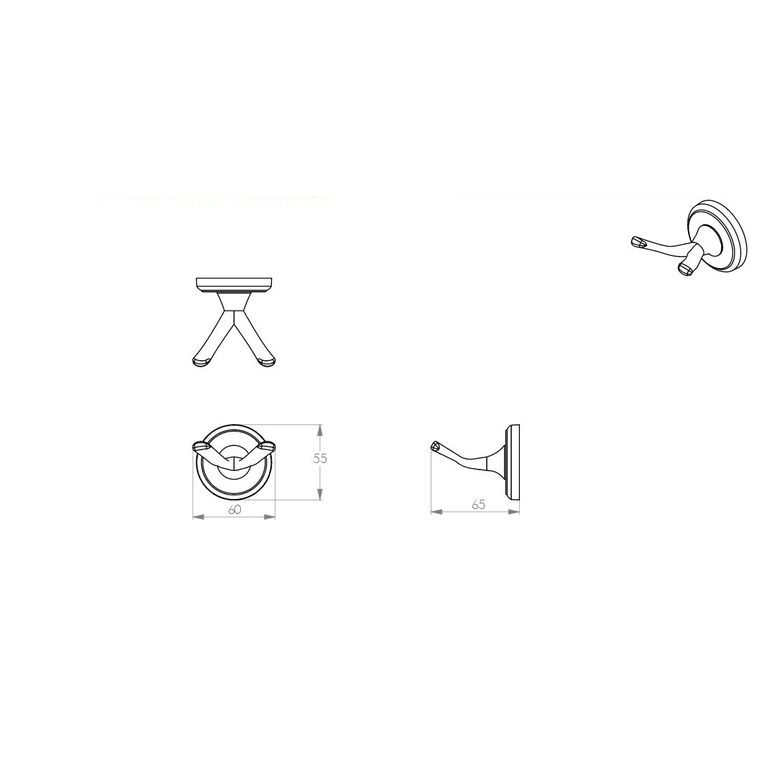 Range 21 Robe Hook Double Chrome - Liquid Red | OnTap